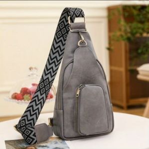 GRAY Sling Bag PU Leather